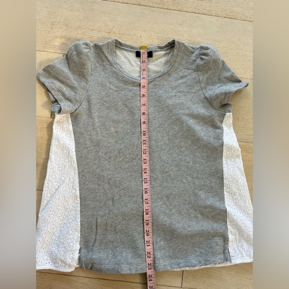 Me+em contrast grey with white eyelet sweatshirt 6 - Picture 5 of 6